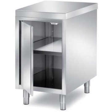 Tavolo armadiato con 1 battente, angolo raggiato su 1 fronte h=60mm - dim. mm 400x800x850 h