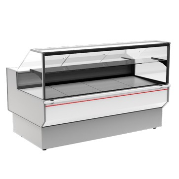 Banco refrigeratostatico da 1955 mm con vetro retto, 0°/+7°C - RAL9006