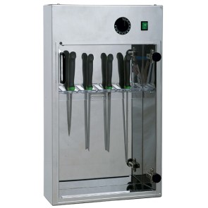 Sterilizzatore coltelli con timer per 20 pezzi da larghezza=35 cm
