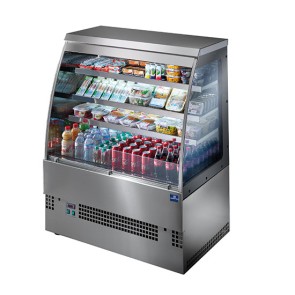 Espositore refrigerato con 3 ripiani, +3°/+5°C, l=1200 mm - Self Service in acciaio inox