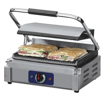 Grill a contatto professionale media panini - piastra in ghisa - liscio/liscio