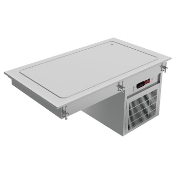Piano refrigerato statico a 1 livello da 5x GN1/1, -10°/+5°C - 50/60Hz