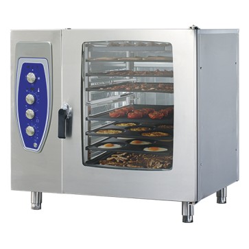 Forno professionale a gas a convezione 10 GN 1/1 con umidifcatore