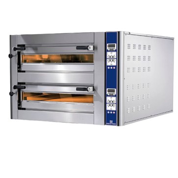 Robusto forno elettrico con facciata e camera di cottura in acciaio inox