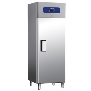 Armadio frigorifero professionale 400 litri, interno e esterno in inox positivo, temp. -2/+8°c