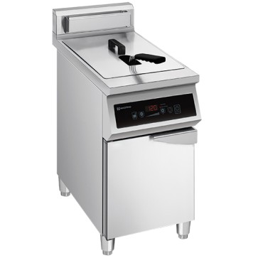 Friggitrice ad induzione da 30 litri su base con porte 400x900mm