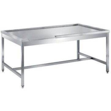 Tavolo cernita x servizio lavastoviglie aggancio sx - mm 2000x1100x850 h
