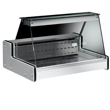 Vetrina refrigerata professionale statica da banco per antipasti, larghezza=2000 mm