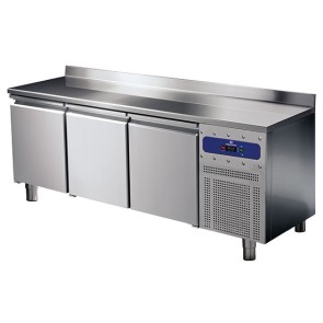 Tavolo freezer 600 mm 3 porte 430x325 mm con alzatina, -10°/-20°C