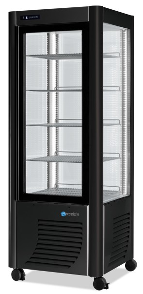 Vetrina refrigerata verticale ventilata con 5 ripiani, +2 °c/+10 °c, colore argento/nero