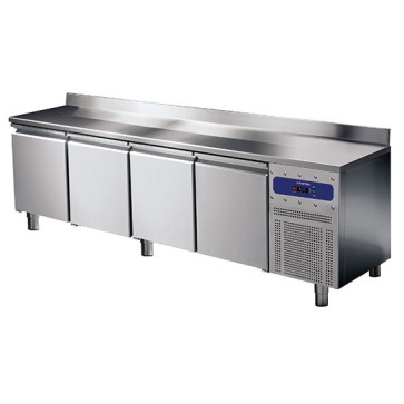 Tavolo congelato a 4 porte GN 1/1 con alzatina, -10°/-20°C