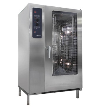 forno a convezione a gas con vapore diretto e sistema di lavaggio automatico, 20x GN 2/1