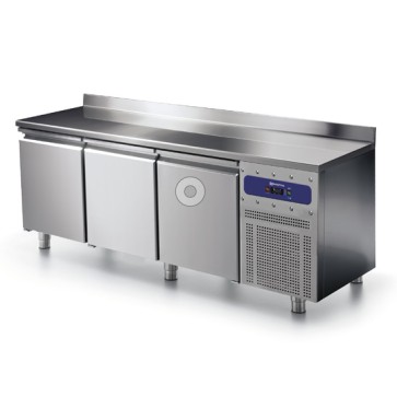 Tavolo freezer 600 mm 3 porte 430x325 mm con alzatina, -10°/-20°C