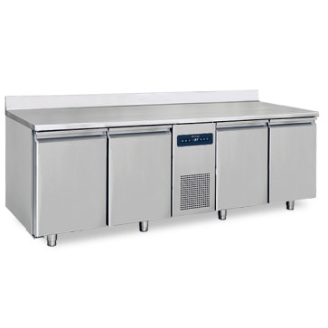 Tavolo freezer a 4 porte GN 1/1 con alzatina, -10°/-20°C