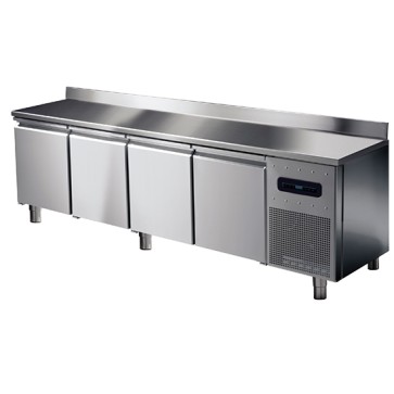 Tavolo congelatore 4 porte gn 1/1 piano con alzatina temp. - 10 - 22 c con hccp  sistema di allarme