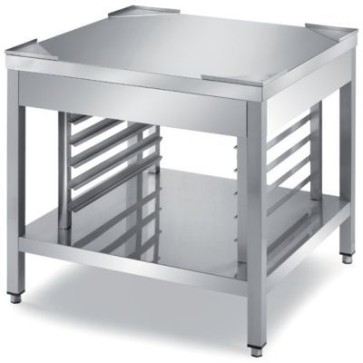 Basamento portaforno con portateglie cap. 7 teglie gn 2/1 h 60- mm 900x900x720 h