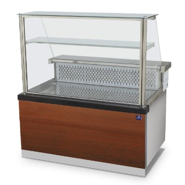 Espositore refrigerato statico con ripiano e vetro retto, +0°/+4°C, l=1400 mm