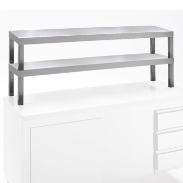 Mensola, sovrastruttura doppia, fianchi aperti, 1800x350 mm