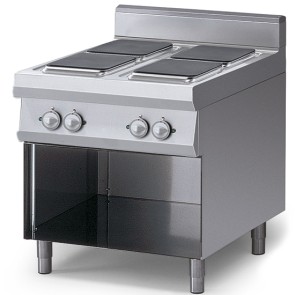 Piano di cottura elet. 4 piastre su forno elettrico
