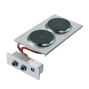 piano di cottura elettrico ad incasso, 2 piastre