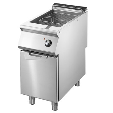 Friggitrice elettrica professionale 1 vasca capacità 17 lt su armadio chiuso