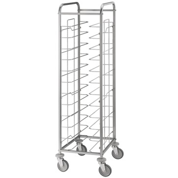 Carrello portavassoi gn, 12x max 390x530 mm, h=110 mm