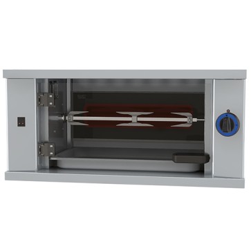 girarrosto elettrico con illuminazione, 1 spiedo per 3 polli