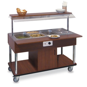 Buffet bagnomaria 4x GN 1/1 su ruote, +60°/+90°C