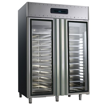 Frigorifero pasticceria hccp sistema ventilato 1400 litri x 20 teglie 60x40 cm porte vetro -2°/+8°c