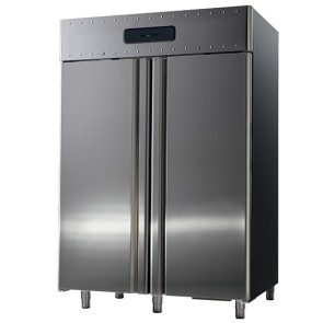 congelatore da 1400 litri in inox, GN 2/1, -10°/-30°C, isolamento 85 mm
