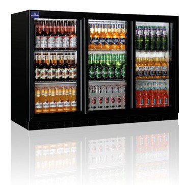 Vetrina refrigerata sottobanco back bar per bottiglie porte scorrevoli,doppio vetro+luce.temp.0°/+10°. 330 lt