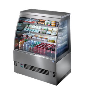 Espositore refrigerato con 3 ripiani, +3°/+5°C, l=1500 mm - Self Service in acciaio inox