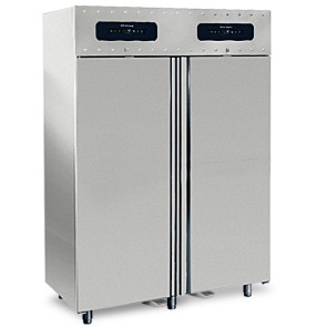 Frigorifero da 700+700 litri in inox a 2 temperature GN 2/1, -2°/+8°C|-10°/-22°C
