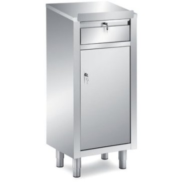 Armadio scrivimpiedi, n.1 anta a battente, n.1 cassetto, chiusura a chiave, mm 500x400x1170 h
