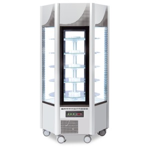 Vetrina refrigerata verticale statica con 5 ripiani, -5 °C/-20 °C, colore argento