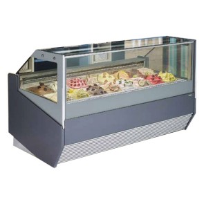 Vetrina gelato ventilata SAMIRA-VISION, capacità 16x5 litri -18°/-22°C 1565x1170mm