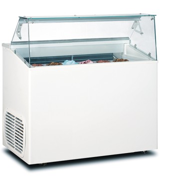 Vetrina gelato statica, capacità 6x 5 litri, riserva 8x 5 litri