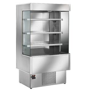 Murale refrigerato in inox con 3 ripiani, larghezza=2000