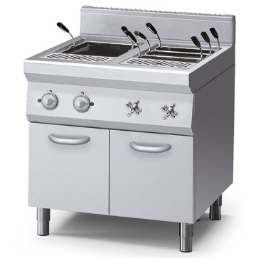 Cuocipasta gas, 2 vasche gn1/1, capacità 40+40 litri