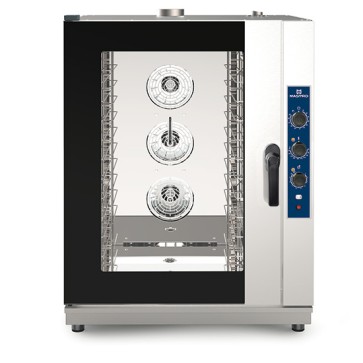 Forno misto a gas a vapore diretto, 10x GN 1/1 o 600x400 mm