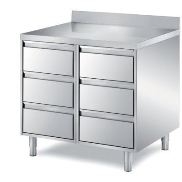 Tavolo a 6 cassetti mm 900x700x850 h