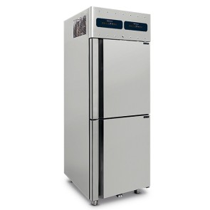 Frigorifero da 350+350 litri in inox GN 2/1, -2°/+8°C