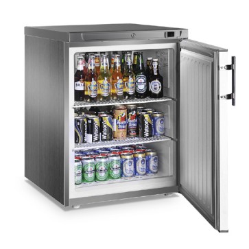 congelatore da sottobanco in inox, 145 litri, -18°C/-23°C