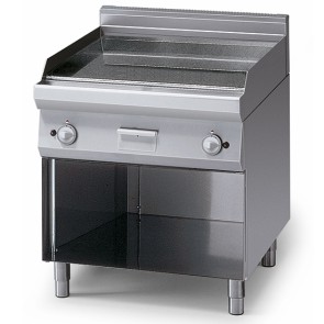 Fry-top gas piano stampato piastra liscia