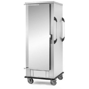 Carrello portabacinelle cap.20 bacinelle gn2/1 - 40 gn1/1 struttura inox - mm 950x820x2000 h 1 anta