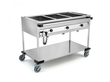 Carrello bagnomaria frontale, vasche separate
