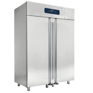 Congelatore da 1400 litri in inox GN 2/1, -10°/-25°C, isolamento 75 mm