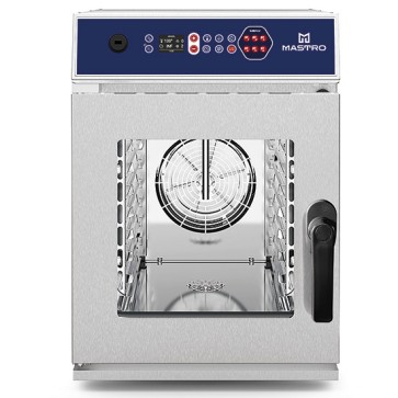 Forno combinato elettrico da 6 GN 1/1 con umidificatore e controllo digitale e autolavaggio
