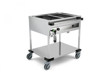 Carrello bagnomaria frontale, vasche separate