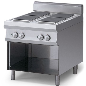 Piano di cottura elet. 4 piastre su forno elettrico